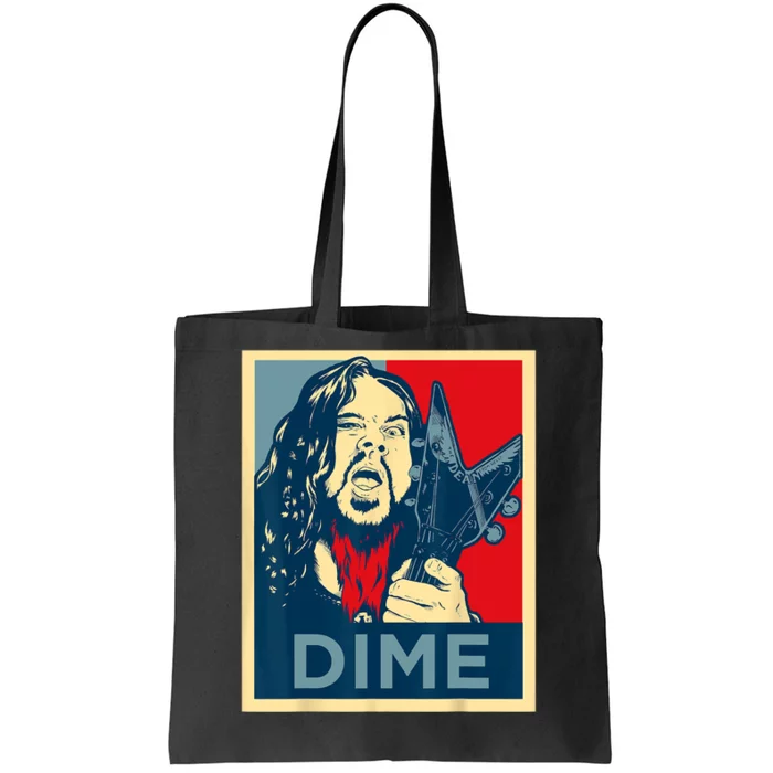 Heavy Metal Hope Poster Dime Dimebag Obama Darrell Guitar Tote Bag