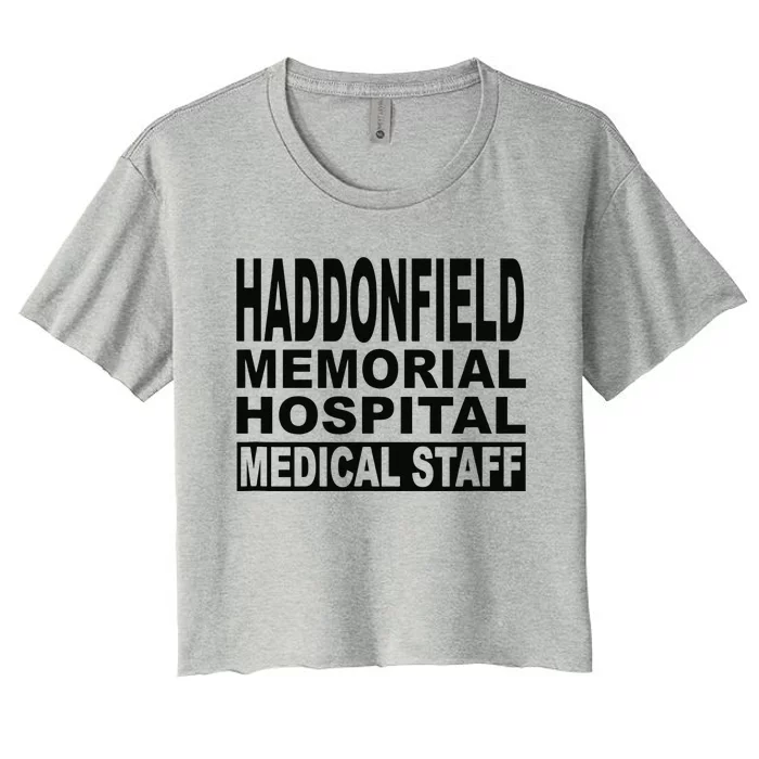 Haddonfield Memorial Hospital Halloween 1978 Spooky Scary Gift Women's Crop Top Tee