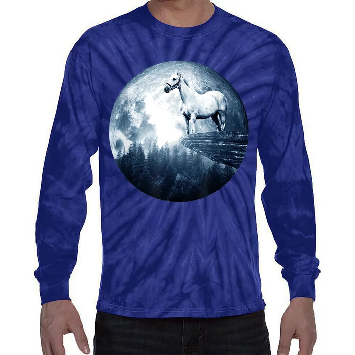 Horse Moon Horses Tie-Dye Long Sleeve Shirt