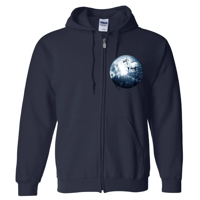 Horse Moon Horses Full Zip Hoodie