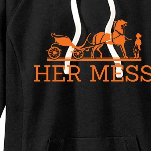 Her Mess Horse Carriage Funny Women's Fleece Hoodie