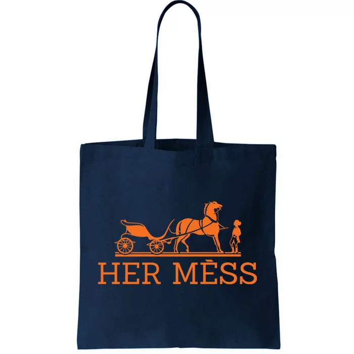 Her Mess Horse Carriage Funny Tote Bag