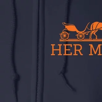 Her Mess Horse Carriage Funny Full Zip Hoodie