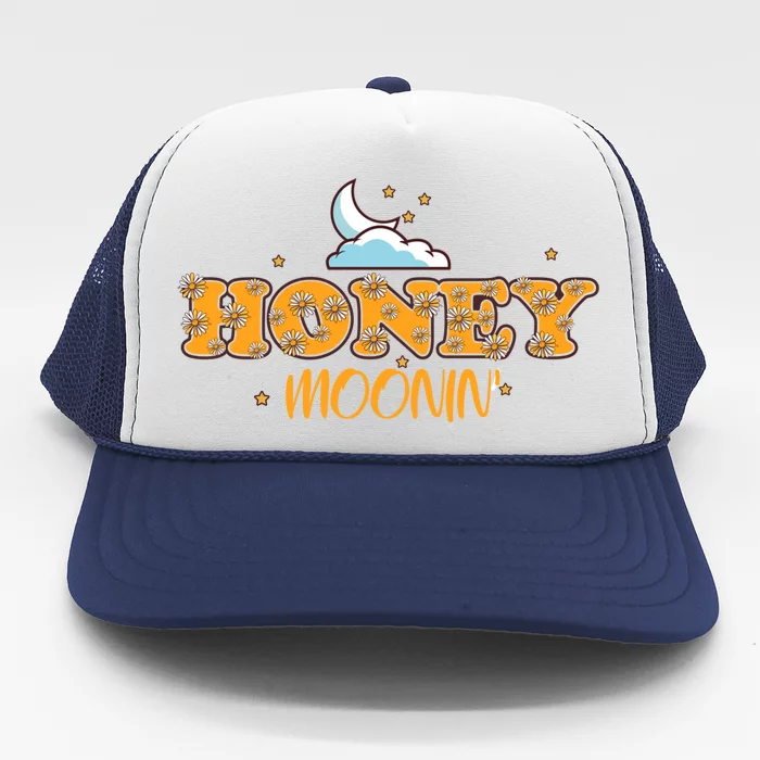 Honey Moonin Honeymoon Cute Bee Flower Beekeeper Gift Trucker Hat