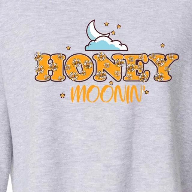 Honey Moonin Honeymoon Cute Bee Flower Beekeeper Gift Cropped Pullover Crew