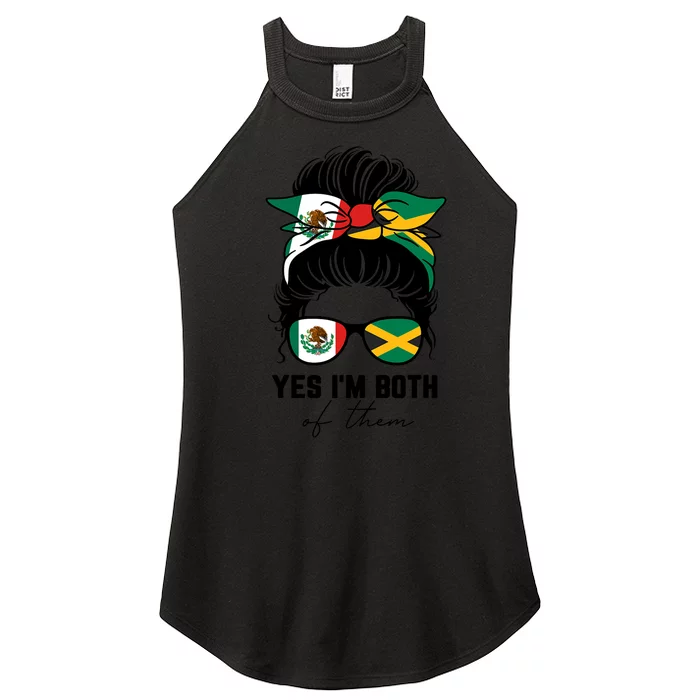 Half Mexican Half Jamaican Girl Mexico Jamaica Flag Women’s Perfect Tri Rocker Tank