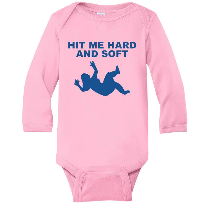 Hit Me Hard And Soft Music Lover Baby Long Sleeve Bodysuit