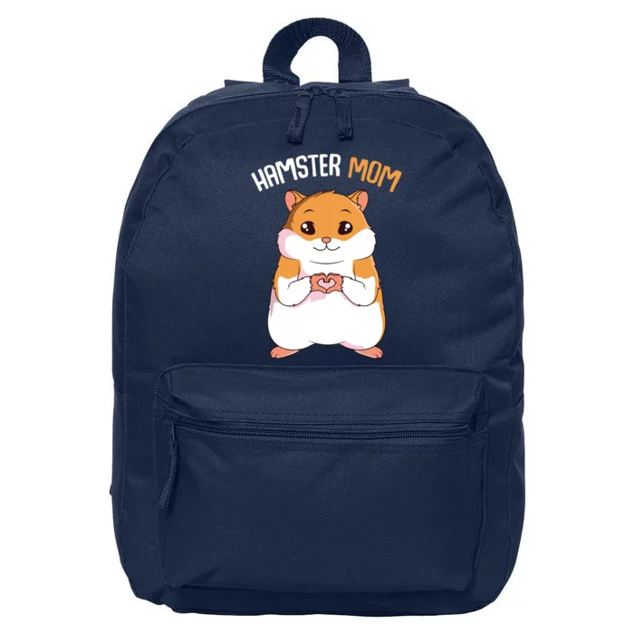 Hamster Mom Hammy Girl Women 16 in Basic Backpack