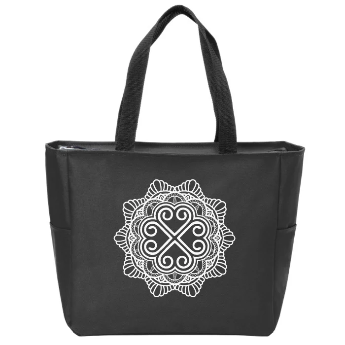 Hmong Miao Hmoob Traditional Pattern Zip Tote Bag