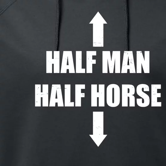 Half Man Half Horse Funny Performance Fleece Hoodie