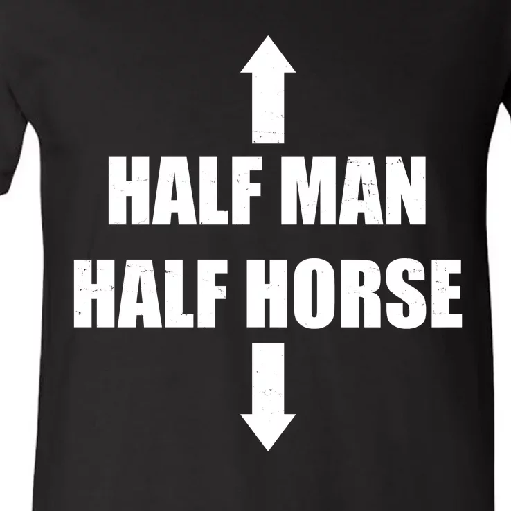 Half Man Half Horse Funny V-Neck T-Shirt