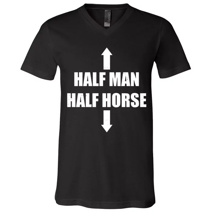 Half Man Half Horse Funny V-Neck T-Shirt