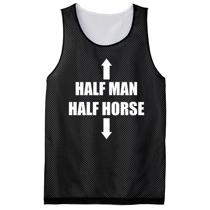 Half Man Half Horse Funny Mesh Reversible Basketball Jersey Tank