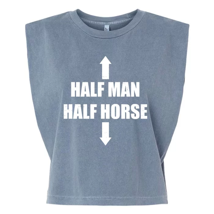 Half Man Half Horse Funny Garment-Dyed Women's Muscle Tee