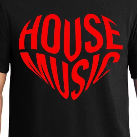 House Music Heart Edm Dj Rave I Love House Music Pajama Set