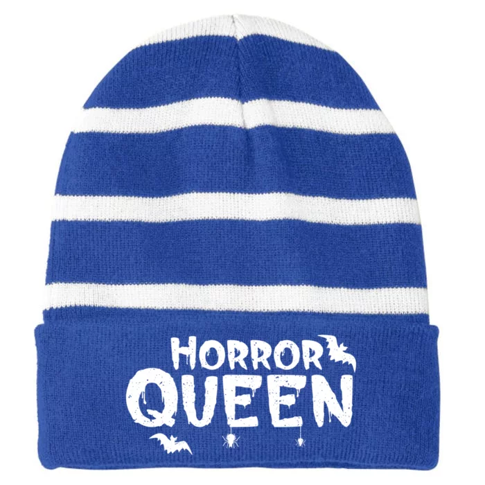 Horror Movie: Horror Queen Halloween Gift Striped Beanie with Solid Band