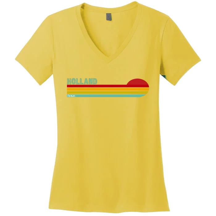 Holland Michigan Women's V-Neck T-Shirt