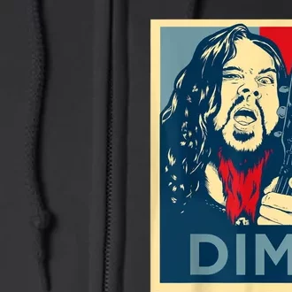 Heavy Metal Hope Poster Dime Dimebag Obama Darrell Guitar Full Zip Hoodie