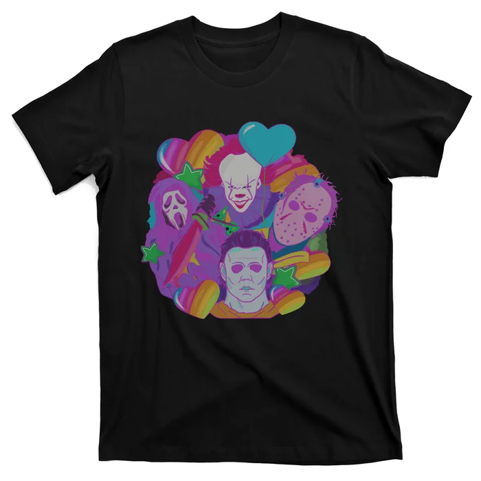 Horror Movie Halloween 90s Retro Halloween Scary Character T-Shirt