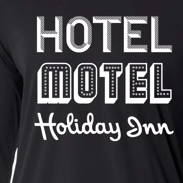 Hotel Motel Holiday Inn Funny Retro Hip Hop Rap Music Cooling Performance Long Sleeve Crew