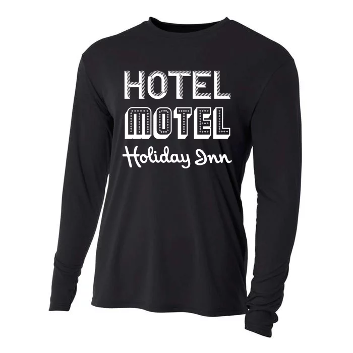 Hotel Motel Holiday Inn Funny Retro Hip Hop Rap Music Cooling Performance Long Sleeve Crew