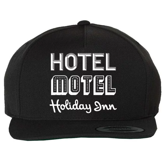 Hotel Motel Holiday Inn Funny Retro Hip Hop Rap Music Wool Snapback Cap