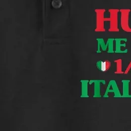 Hug Me Im 1/2 Half Italian Funny American Italian Tee Dry Zone Grid Performance Polo