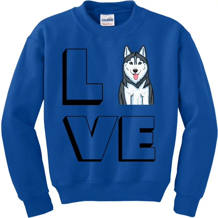 Husky Mama I Love My Siberian Husky Love Gift Kids Sweatshirt