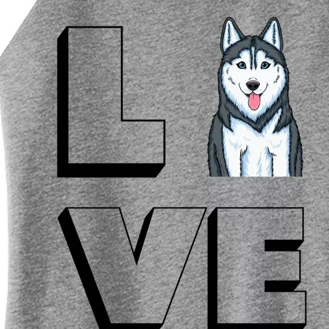 Husky Mama I Love My Siberian Husky Love Gift Women’s Perfect Tri Rocker Tank