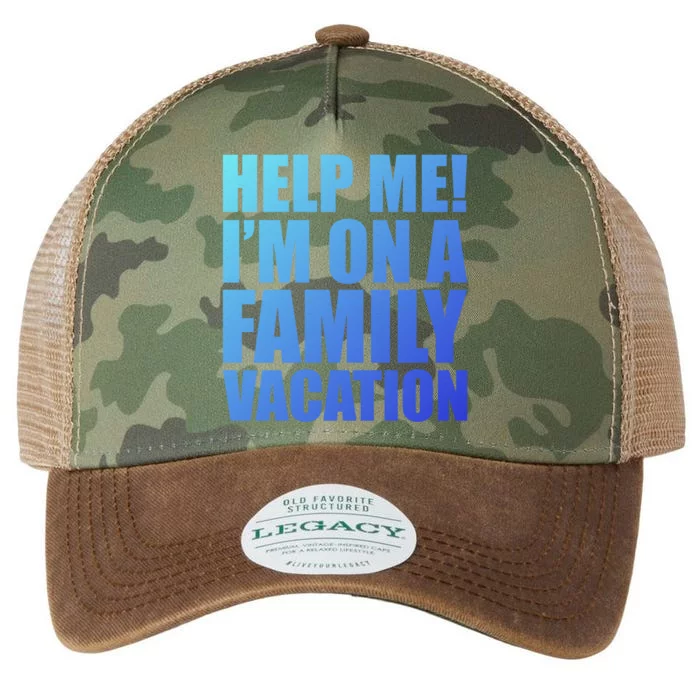 Help Me Im On A Family Vacation Gift Legacy Tie Dye Trucker Hat