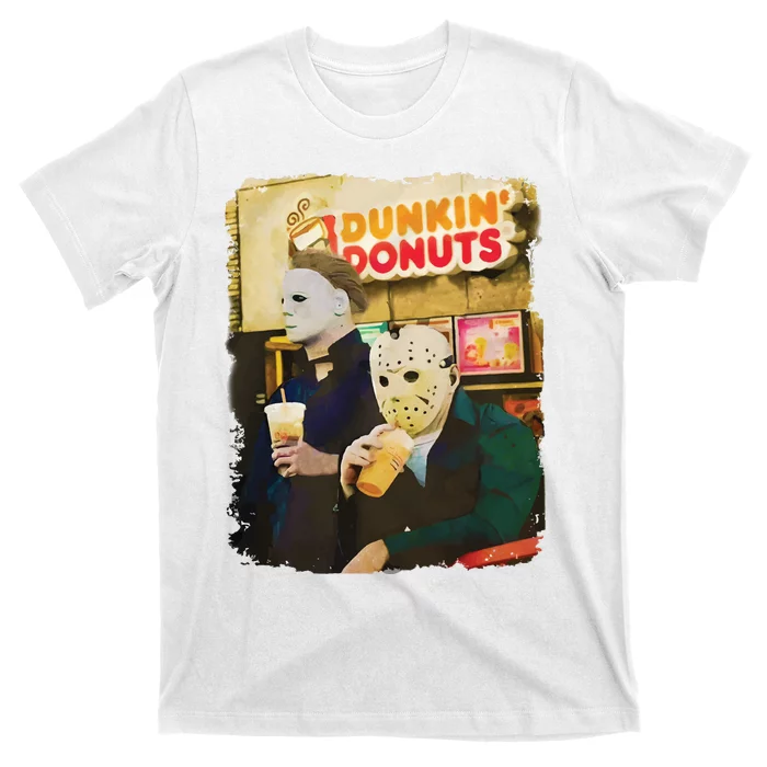 Halloween Movie Inspired Drinking Coffee Funny Humorous T-Shirt