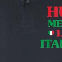 Hug Me Im 1/2 Half Italian Funny American Italian Softstyle Adult Sport Polo