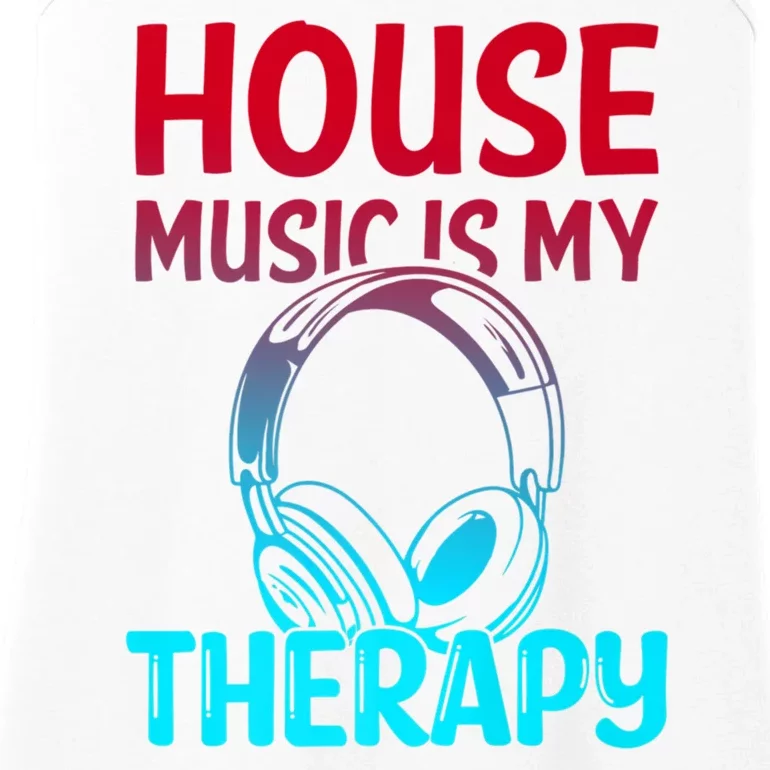 House Music Is My Therapy Retro Ladies Essential Tank