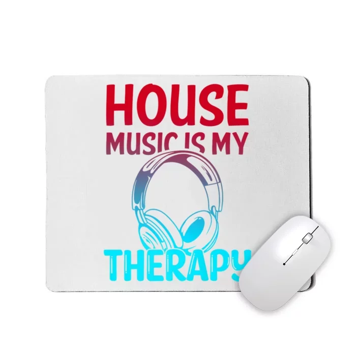 House Music Is My Therapy Retro Mousepad