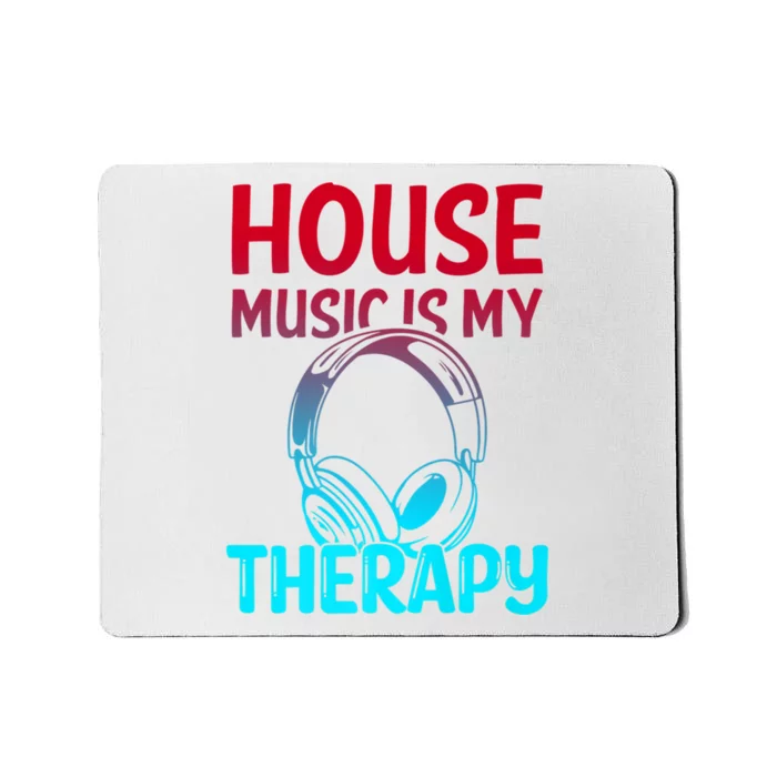 House Music Is My Therapy Retro Mousepad