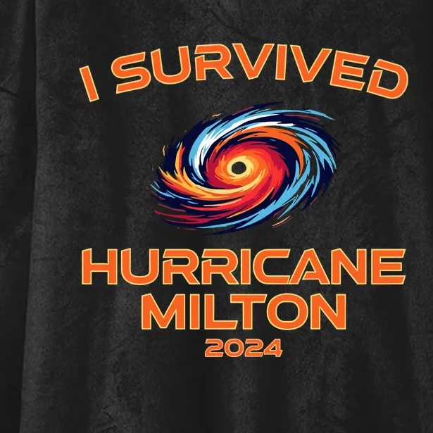 Hurricane Milton I Survived Florida Hurricane Fall 2024 Hooded Wearable Blanket