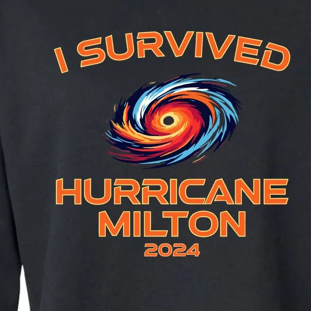 Hurricane Milton I Survived Florida Hurricane Fall 2024 Cropped Pullover Crew