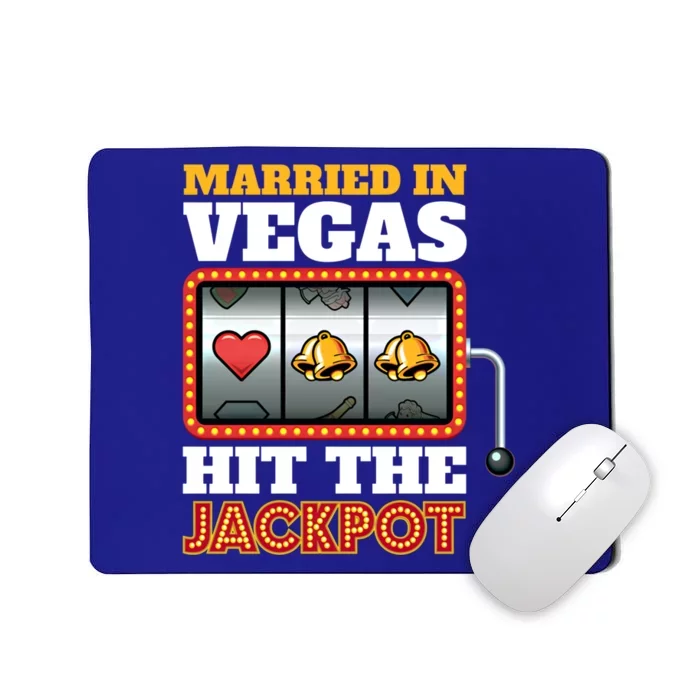 Hitched Married In Vegas And Lucky With Love Gamble Cute Gift Mousepad