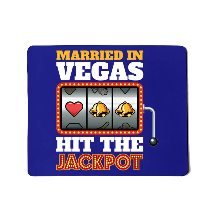 Hitched Married In Vegas And Lucky With Love Gamble Cute Gift Mousepad