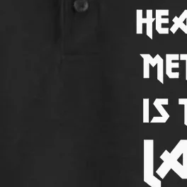 Heavy Metal Is The Law Metalhead Dry Zone Grid Performance Polo