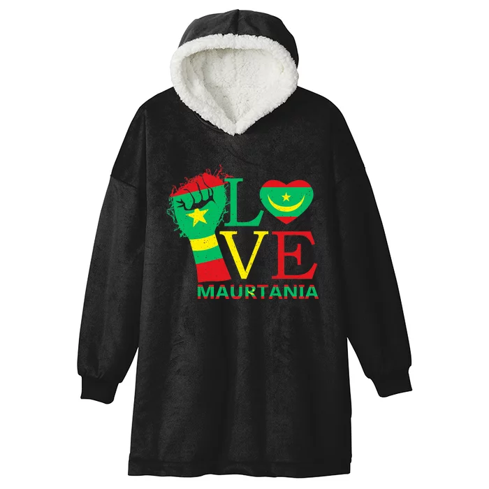 Happy Maurtanian Independence Day Hooded Wearable Blanket