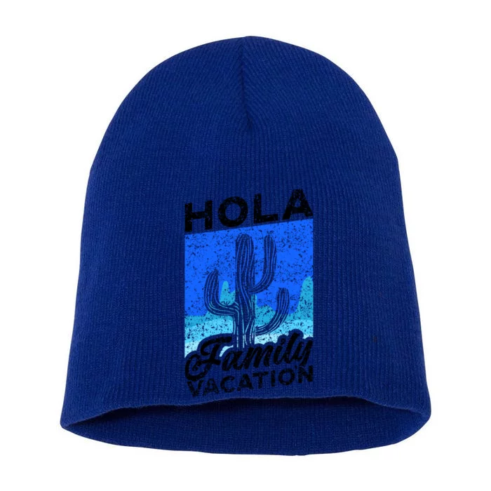 Help Me Im On A Family Vacation Mexico Relatives Holidays Gift Short Acrylic Beanie