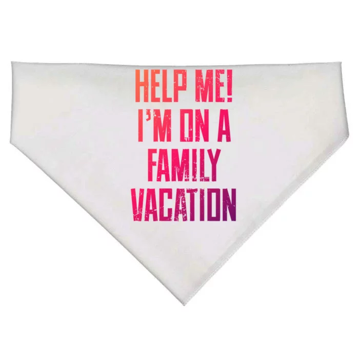 Help Me Im On A Family Vacation Summer Road Trip Cruise Gift USA-Made Doggie Bandana