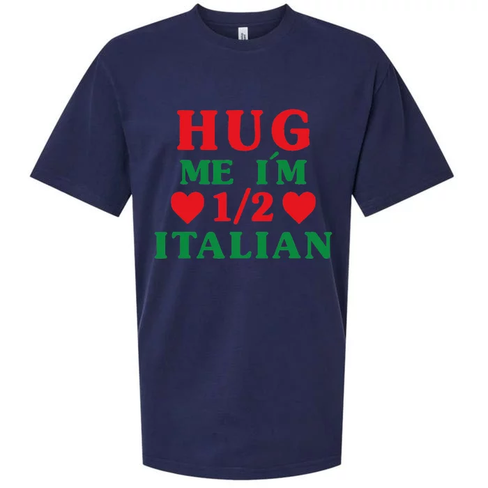 Hug Me I'm 12 Half Italian Funny American Italian Sueded Cloud Jersey T-Shirt