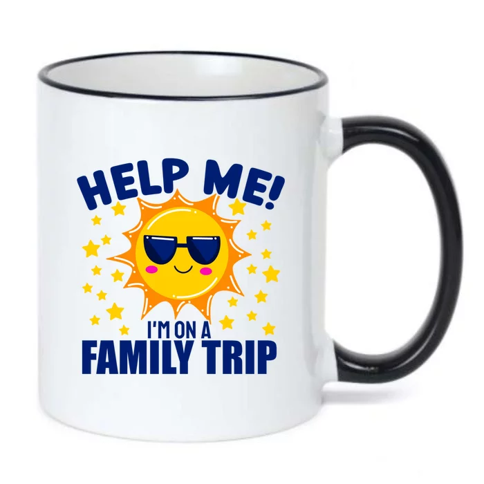 Help Me Im On A Family Vacation Sunny Holiday Meaningful Gift Black Color Changing Mug