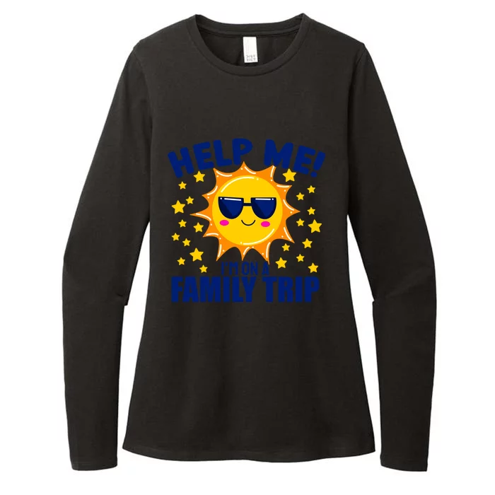 Help Me Im On A Family Vacation Sunny Holiday Meaningful Gift Womens CVC Long Sleeve Shirt