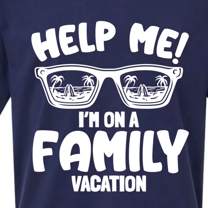 Help Me Im On A Family Vacation Family Humor Funny Gift Sueded Cloud Jersey T-Shirt