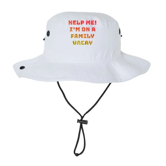 Help Me Im On A Family Vacay Funny Sarcastic Vacation Humor Gift Legacy Cool Fit Booney Bucket Hat