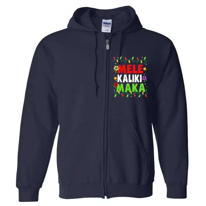 Hawaiian Mele Kalikimaka Christmas Matching Family Pajama Full Zip Hoodie