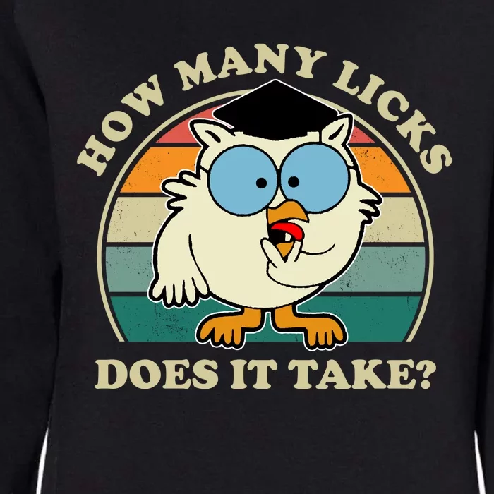 How Many Licks Does It Take Retro Sunset Womens California Wash Sweatshirt